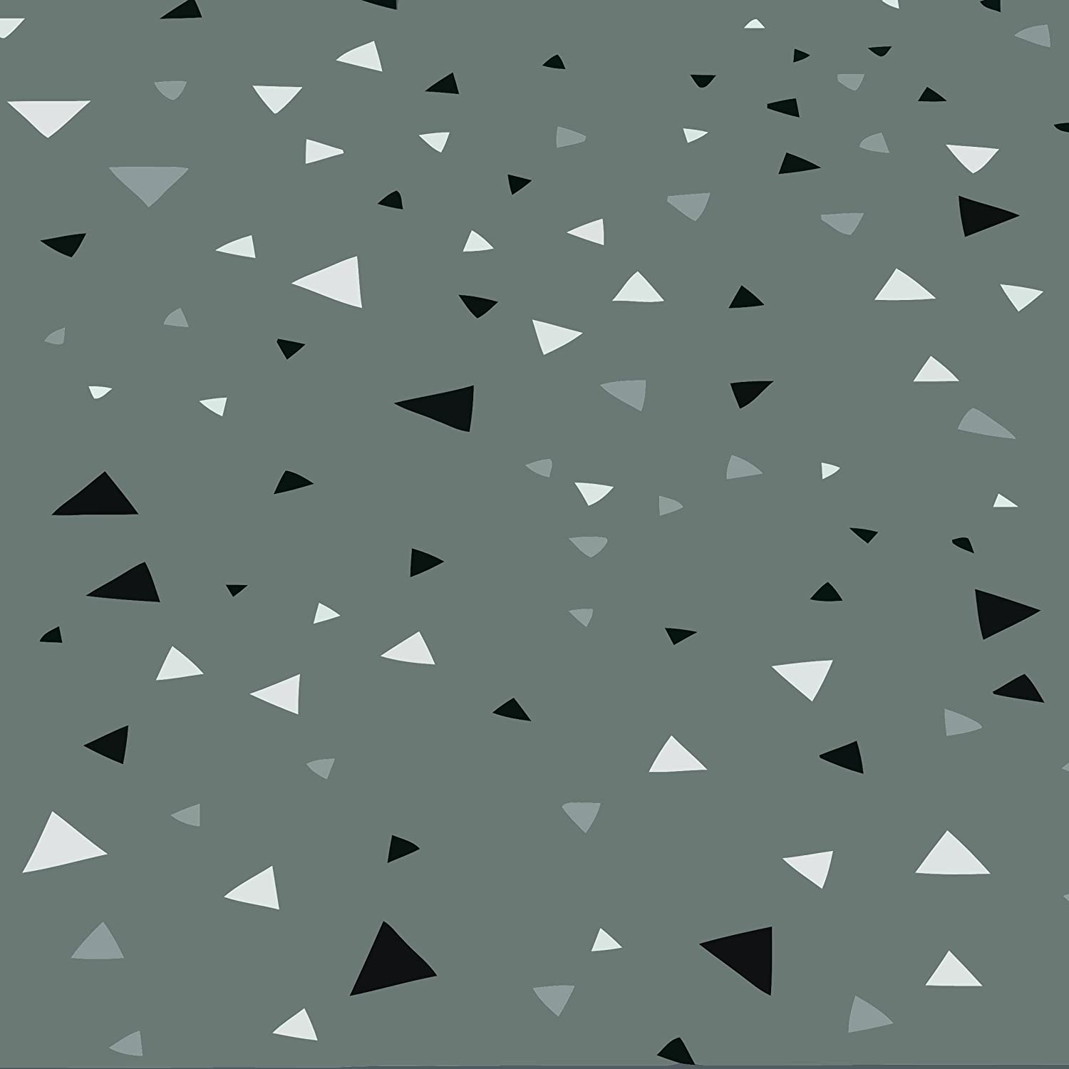 ZARPMA Highchair Splash Mat, Easy Cleaning Protective Floor Waterproof and Anti-Slip Mat for Weaning 52"X52" (Grey Triangle) image number 1