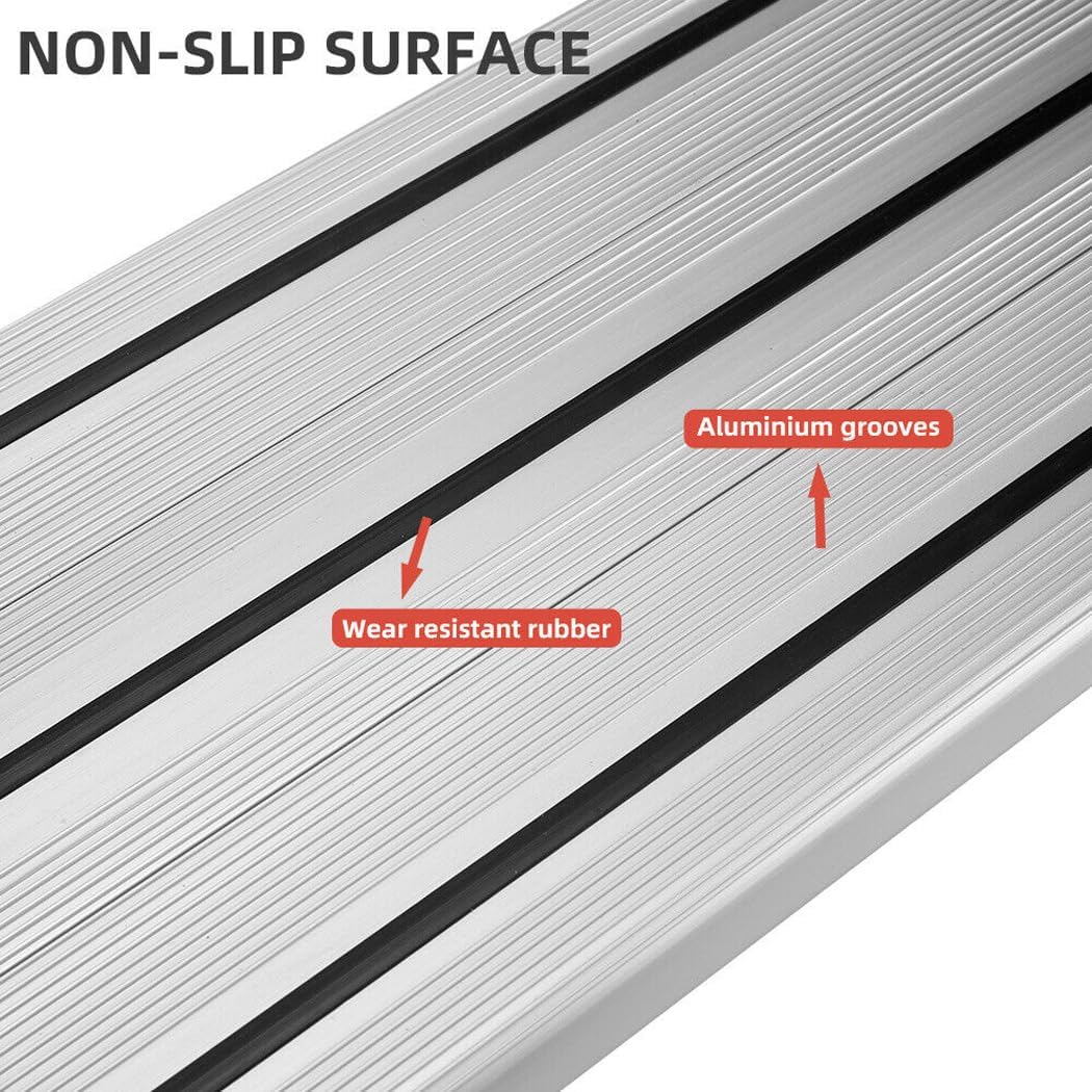 Double Caravan Step,Pull Out Folding Aluminium Steps,Off Road RV Camper Trailer Motorhome RV for Camping,Travelling, Outdoor Activities (Double-Deck with LED) image number 3