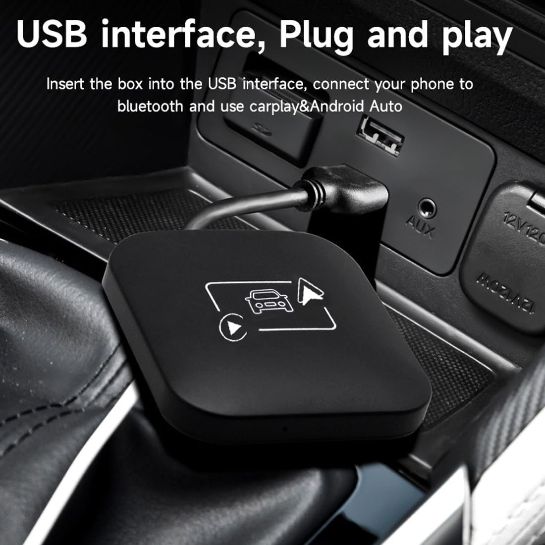 2 in 1 Wireless Carplay Adapter & Wireless Android Auto Car Adapter, Wireless Carplay Adapter for Wired Carplay & Wired Android Auto Car Converts Wired to Wireless for Cars from 2014 & Iphone Ios 8+