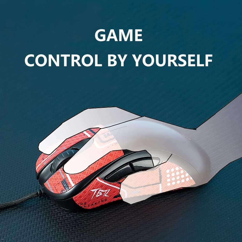 MOSHOU Gaming Mouse Grip Tape Stickers for Logitech G Pro X Superlight Non Slip Suck Sweat Black and Purple Crimping 0.5Mm, Professional Mice Upgrade Kit (White) image number 3