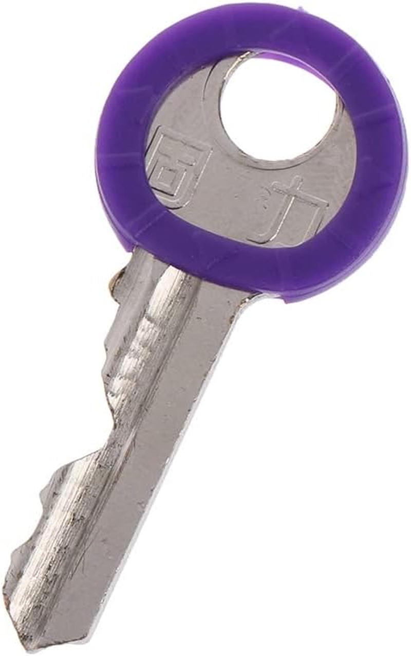 50X House Key Cover Key Cap Indicate Identifier Topper Keyring Keys Round image number 1