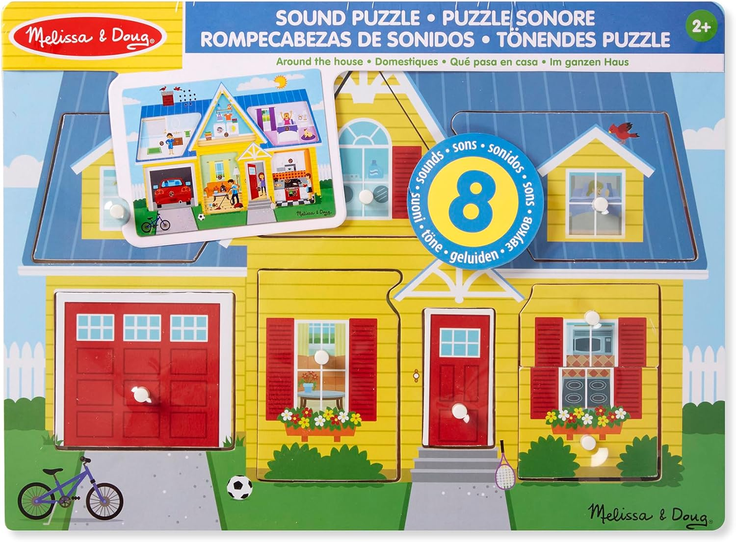 Melissa & Doug 10734 around the House Sound Puzzle, Multi Coloured