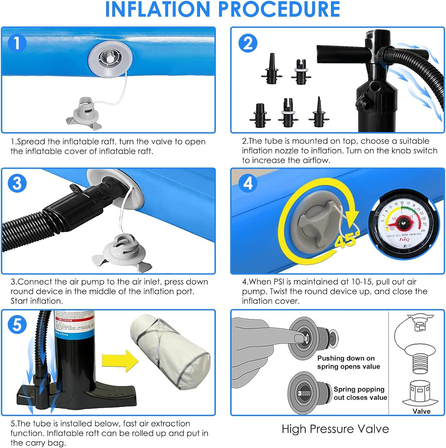 6Ft/8Ft/10Ft/12Ft Floating Dock Water Platform, Multi-People Inflatable Floating Mat, Dock Platform for Lake/Boats/Island/Swimming Pool image number 2