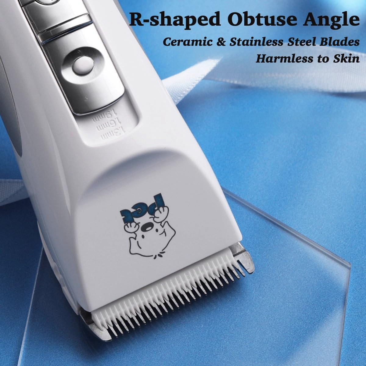 CP-9600 Dog Clippers, Professional Dog Grooming Kit with 4 Length Options, 2 Guide Combs, LCD Display, Low Noise Corded or Cordless Cat Pet Clippers, Ceramic Blades image number 4