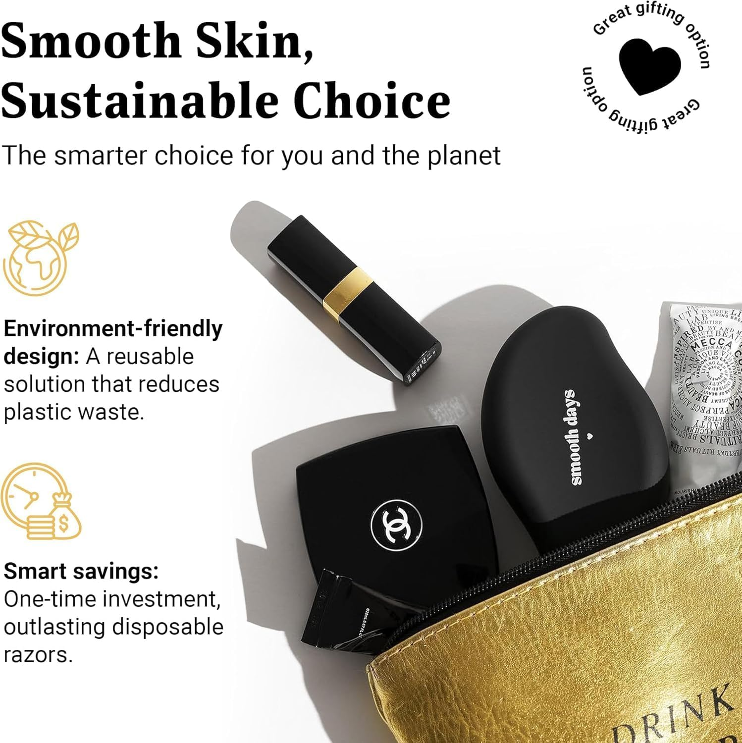 Crystal Hair Eraser for Women and Men | Reusable Hair Removal Tool with Nano-Crystalline Technology | Painless Exfoliation for Back, Arms, Legs | Eco-Friendly, Long-Lasting Design