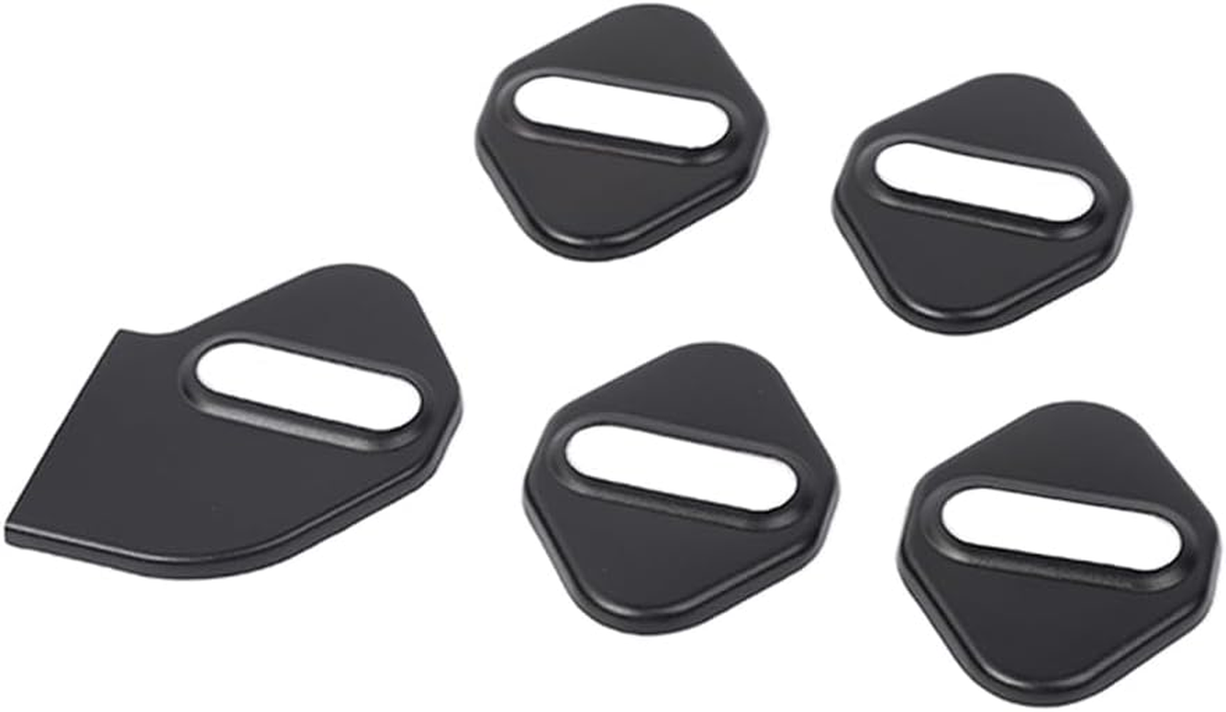 For Jimny Door Lock Cover, Aluminum Alloy Car Door Lock Latches Cover Protector Compatible with Suzuki Jimny 2019 2020 2021 2022 2023 Car Accessories （Black 5Pcs） image number 4