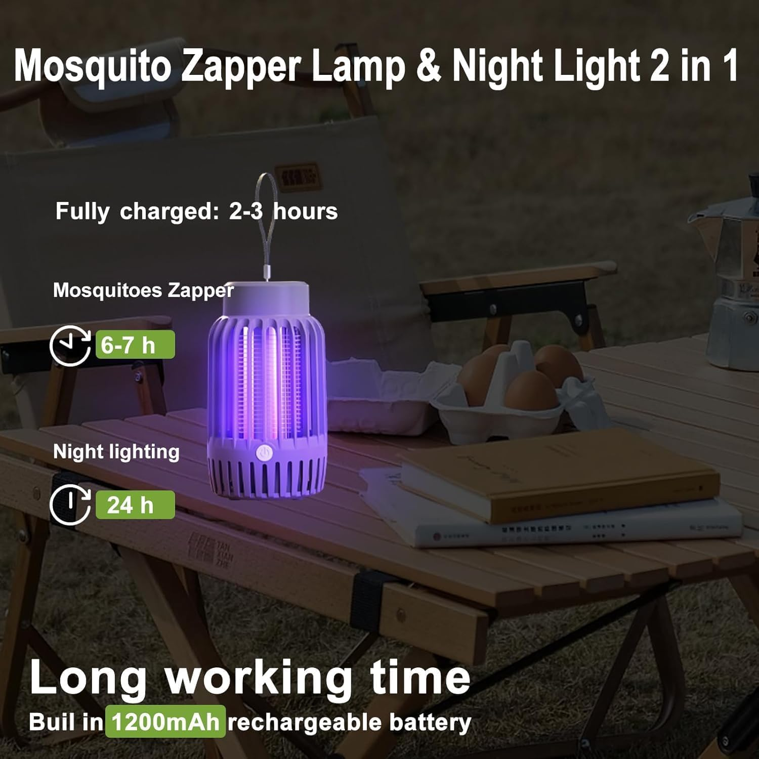 Mosquito Killer Lamp, Bug Zapper Insect Killer Fly Repellent Electric with Night Light, Powerful Mosquito Repellent Pest Control Traps for Indoor and Outdoor image number 5