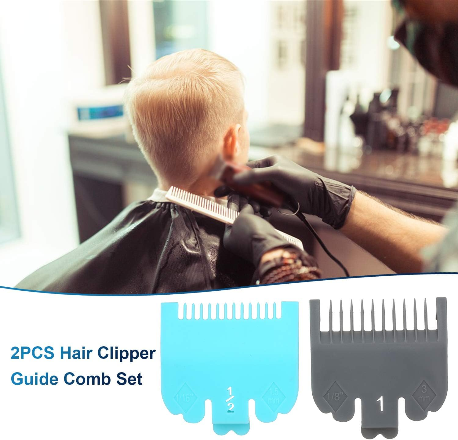 2PCS Hair Clipper Guide Comb Set for Wahl Hair Clippers Limit Combs