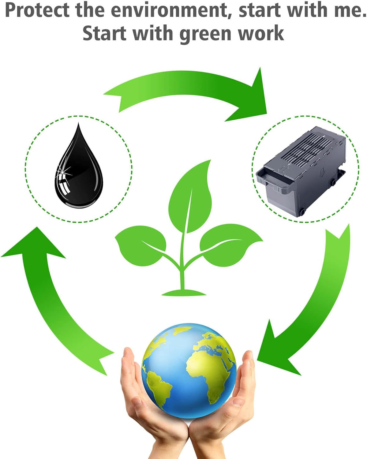 Spaceink C9345 Ink Maintenance Box Tank for ET-8550 ET-16600 ET-5850 ET-5800 ET-16650 ET-8500 WF-7840 WF-7820 ET-5880 WF-7310 ST-C8000 ST-C8090 Printer (PXMB9/C12C934591 Waste image number 6