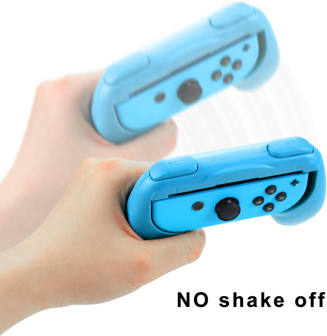 T Tersely Grips for Nintendo Switch Joycon Controller 2 Pack - Game Accessories Joy-Con Handheld Joystick Remote Control Holder Joy Con Kit| NOT for Switch 2 (Blue+Red) image number 2