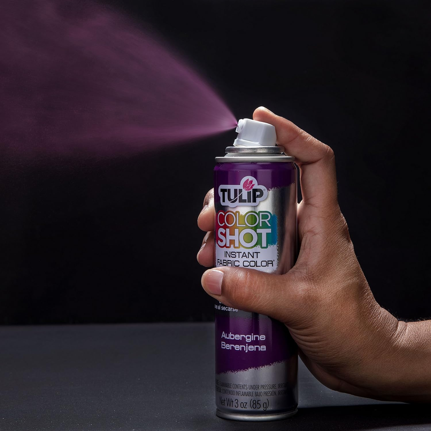 (Aubergine) - Tulip Colour Shot Instant Fabric Colour 90Ml Aubergine image number 4