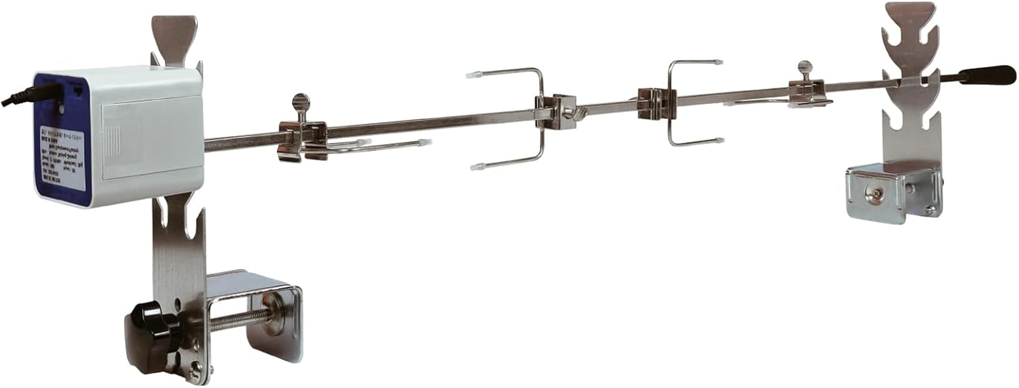 Universal Replacement Rotisserie Kit USB AAA Batteries DC 5V Quick Install Portable Spit Grill Outdoor Camping BBQ Heights Adjustable Length Cooking Tool Roaster Accessories Chicken(90-D) image number 6