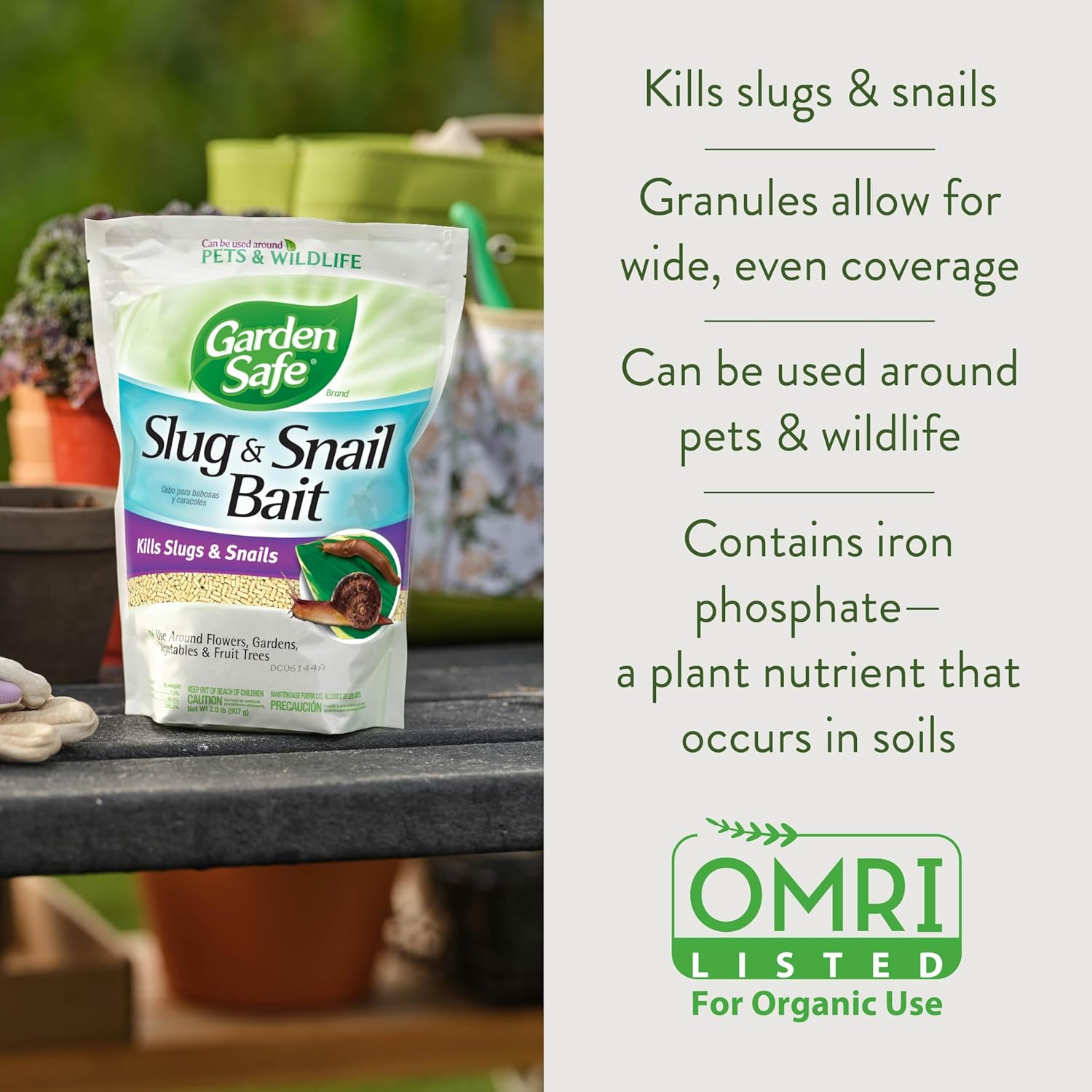 Garden Safeslug & Snail Bait, Granules, 2-Pound, 6-Pack image number 1