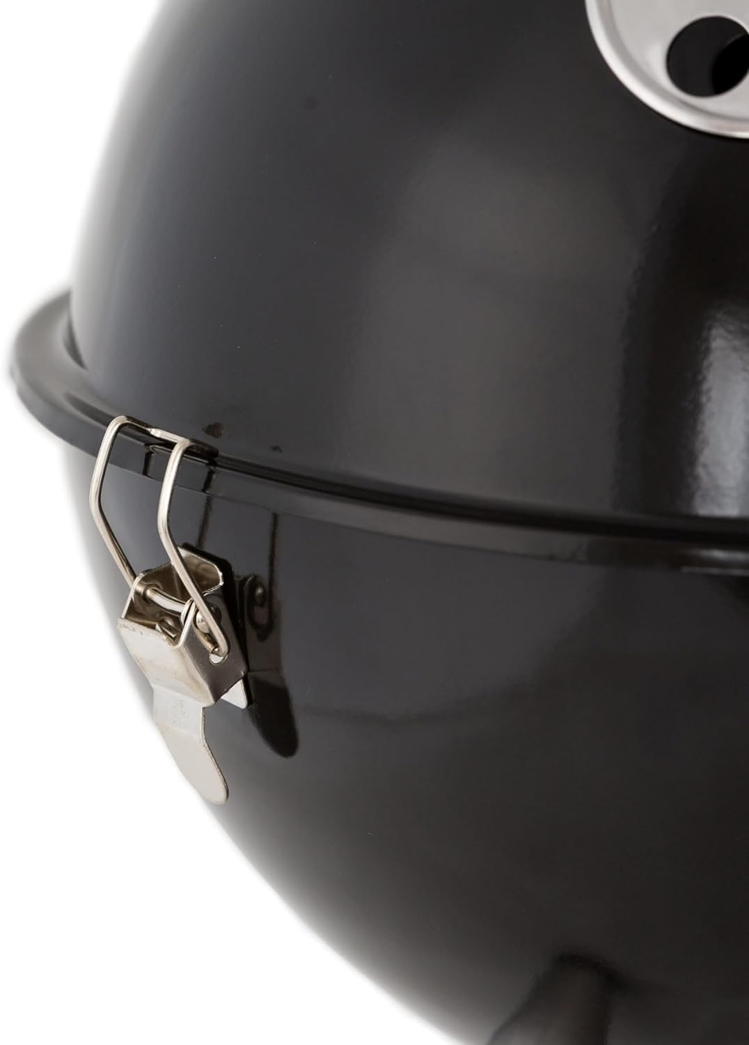 Healthy Choice Hacienda 31CM Kettle Portable Charcoal Grill: Lockable Hood, Black Enamel Coating, Efficient Airflow, Bakelite Handle, Compact Design - Convenient, Durable, and Easy to Clean - Black image number 3