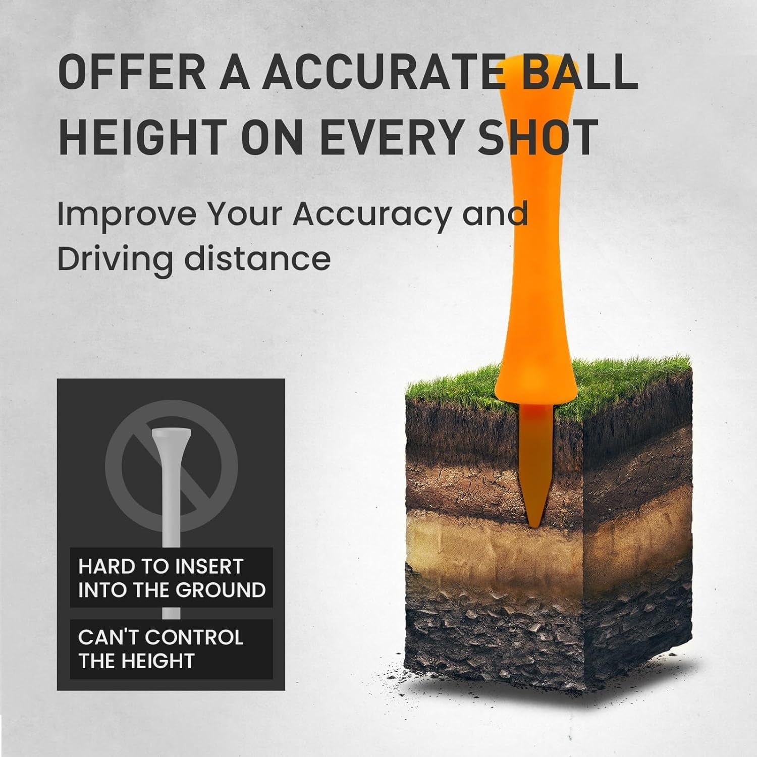 WADY 80Pcs Golf Tees, Golf Tee, 4 Colors Golf Step down Tees, Double Deck 4 Sizes Golf Step Tees Plastic Golf Tees Kit Golf Castle Tees for Indoor Outdoor Home Golf Training image number 6