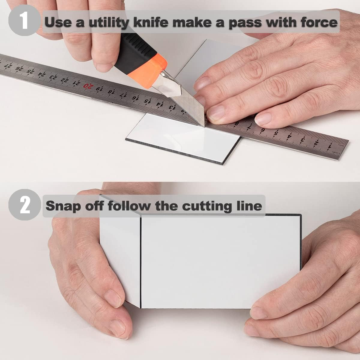 AULIGET 100-Piece Polished White Thick PVC Peel and Stick Backsplash, 3" X 6" Waterproof Subway Tile Peel and Stick Wall Tiles for Kitchen & Bathroom - 100, Beige  Brown Slate image number 2