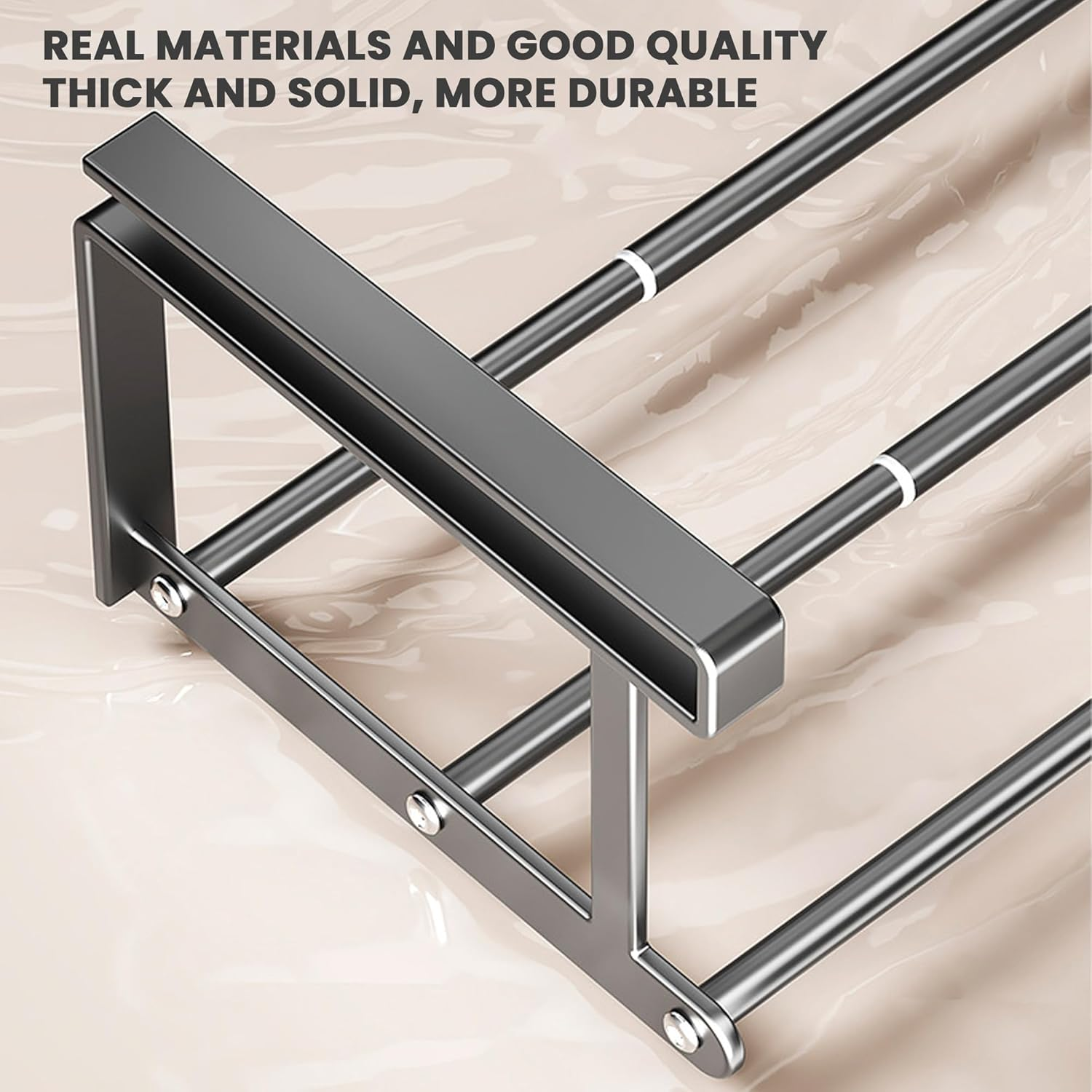 Expandable Shoe Rack Organizer - Adjustable Shoe Rack & under Cabinet Shelf - for Shoe or Clothing Storage and Organization, under Shelf Storage (30-50) image number 4