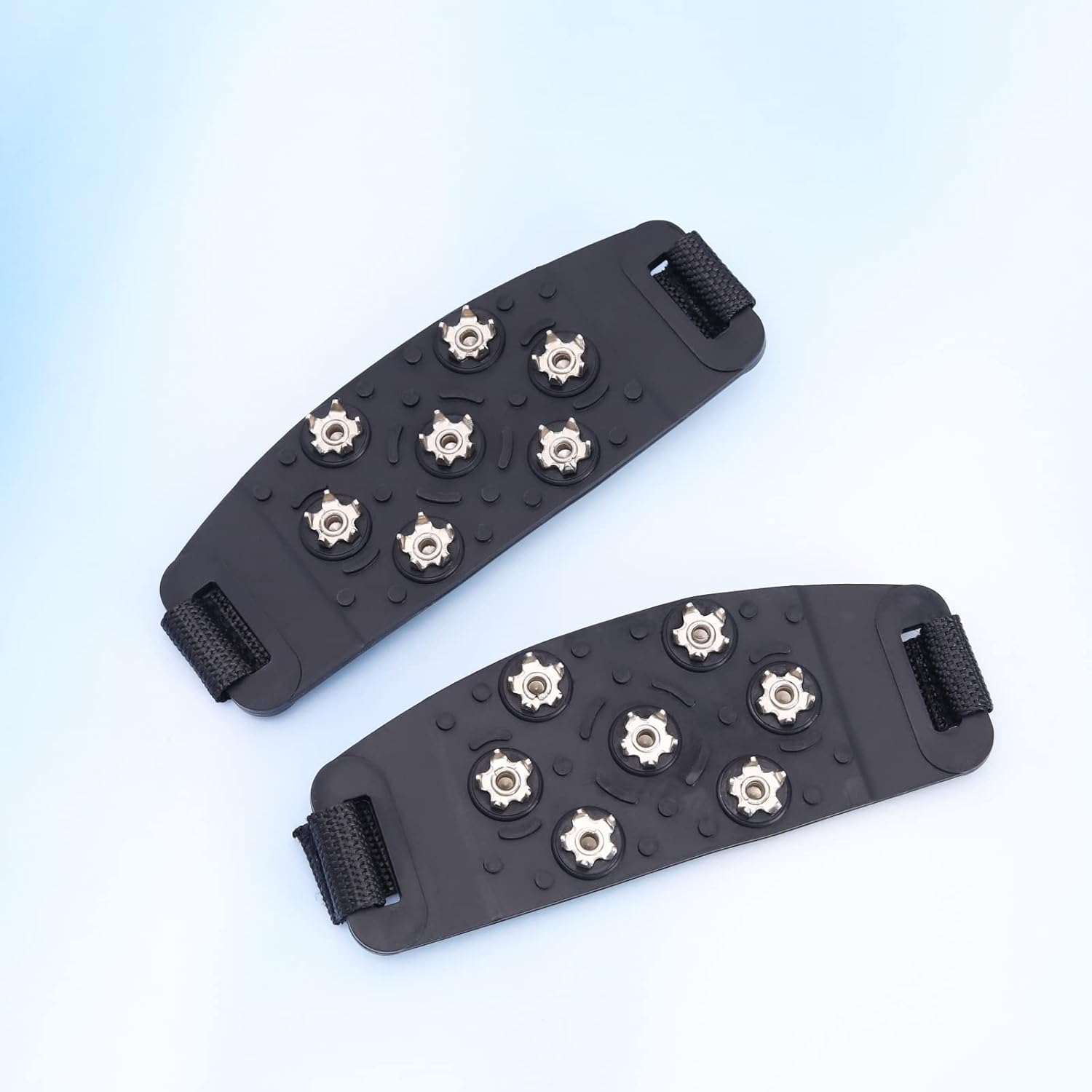 Emagtech 1 Pair Slip-On Shoe Grippers 7 Studs Ice Snow Grips Snow Walk Traction Cleats Crampons anti Slip Spikes Grips for Shoes Trainers Boots image number 2