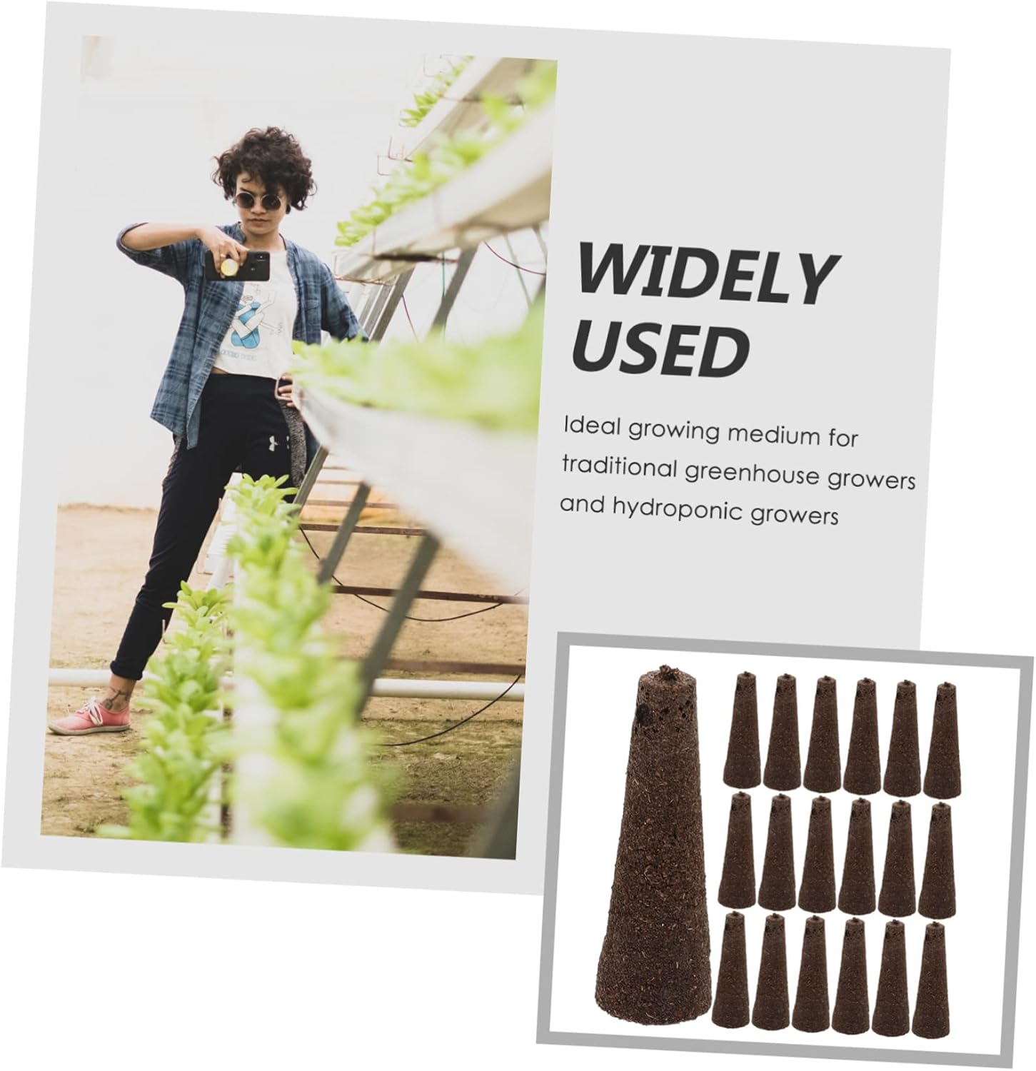 50Pcs Hydroponic Sponges Soilless Cultivation Planting Sponges for Root Growth Compatible with Smart Indoor Growers, Biochar Seed Starter Blocks for Balcony and Indoor Gardening