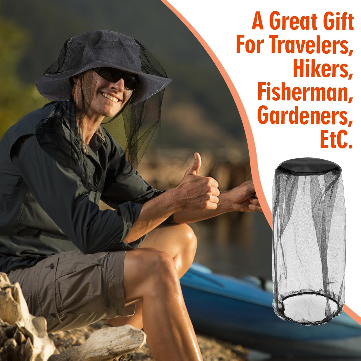 T Tersely 10 Packs of Mosquito Insect Head Net Mesh for Fly & Bug Protection from Fly Bee Bug Outdoor for Fishing Hiking Gardening Green image number 3