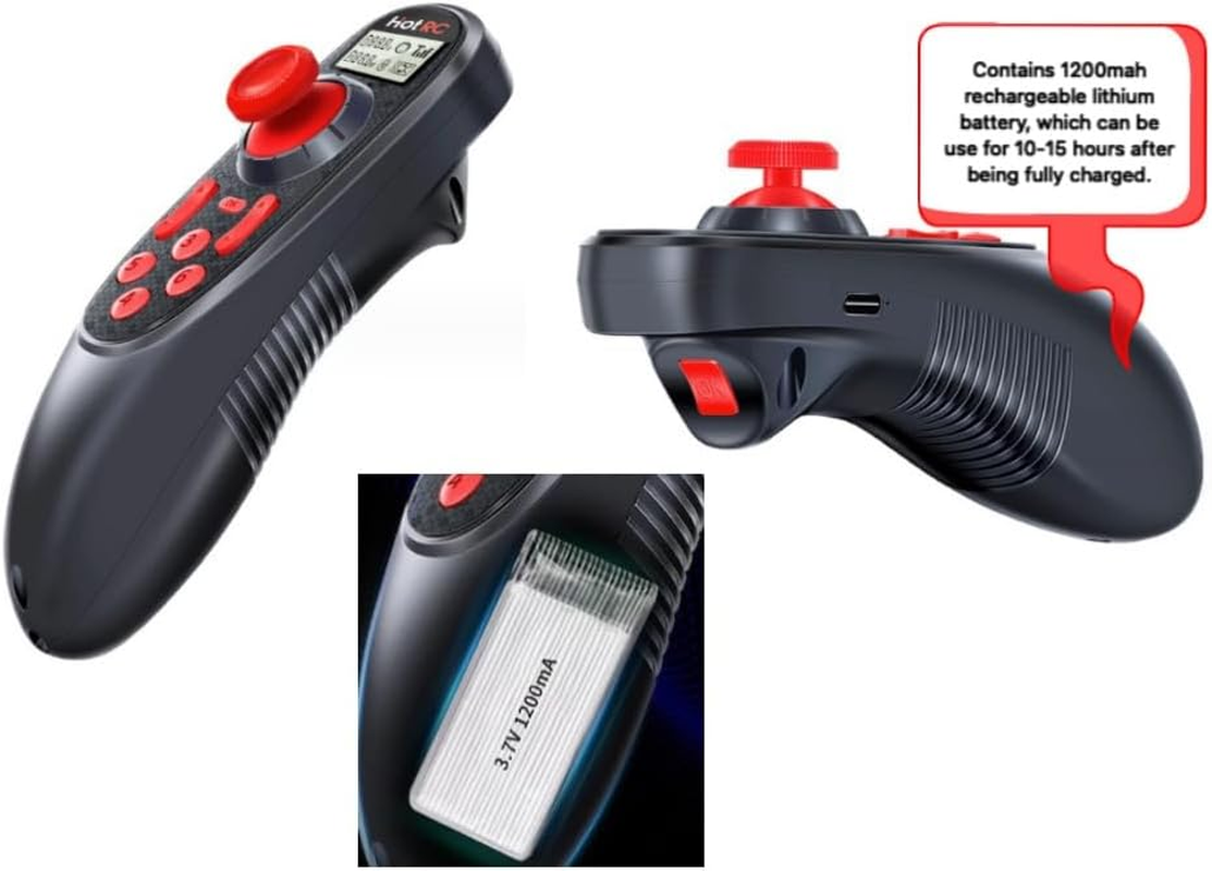 DS-600 RC Transmitter and Receiver 6CH 2.4Ghz Remote Controller with PWM 6 Channel Receiver for RC Boat Car Track with Rechargable Battery Build In image number 4