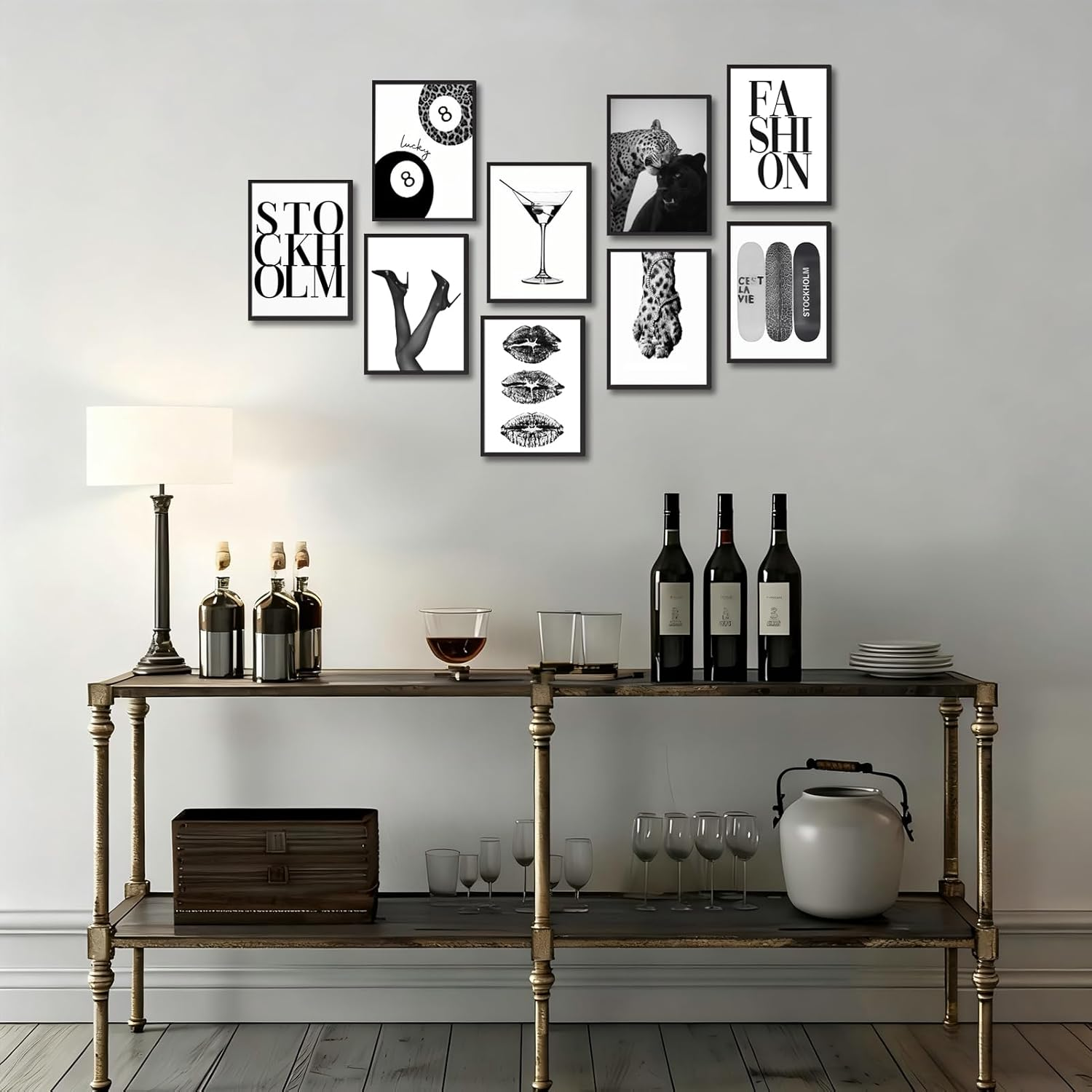 LOARTVE 9Pcs Preppy Travel Wall Art Prints Colorful Abstract Aesthetic Room Decor Pictures Trendy Canvas Posters for Teen Girls Bedroom Apartment College Dorm Decoration, Unframed image number 7