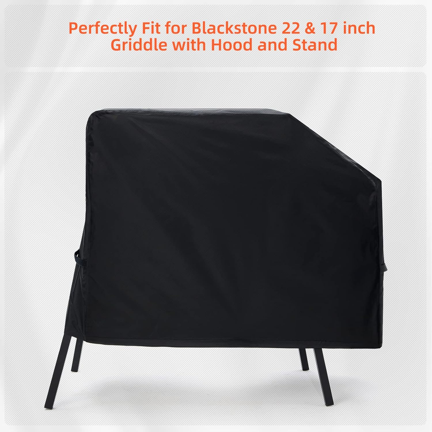 Griddle Cover for Blackstone 22'' Griddle with Hood Lid and Stand, Waterproof Windproof BBQ Grill Cover with Buckle, Griddle Accessories for Blackstone (Cover Only)