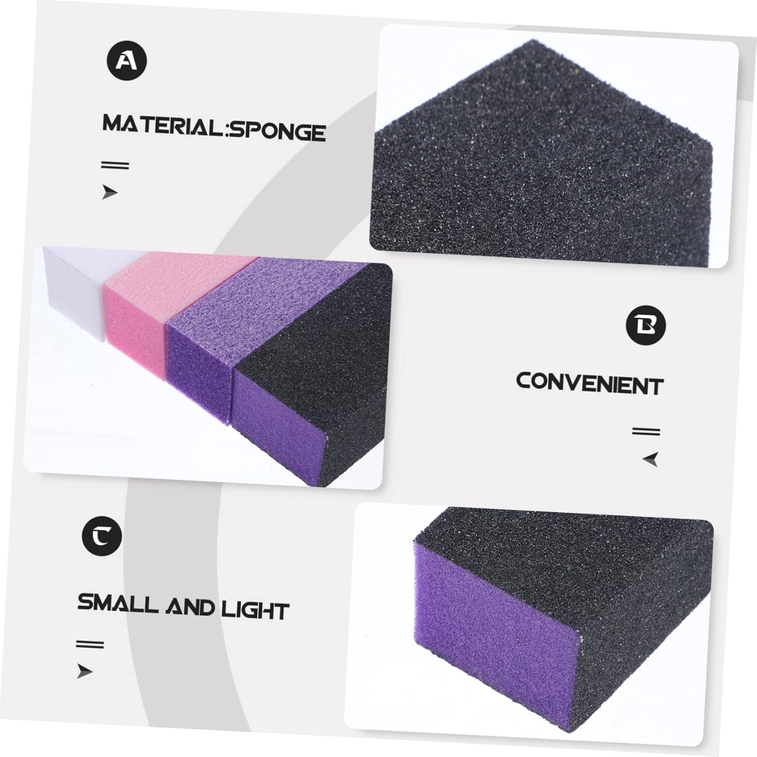 VICASKY 20Pcs Nail Polishing Block Nail Buffer Manicure Tools Shaping File Tool for Salon Supplies