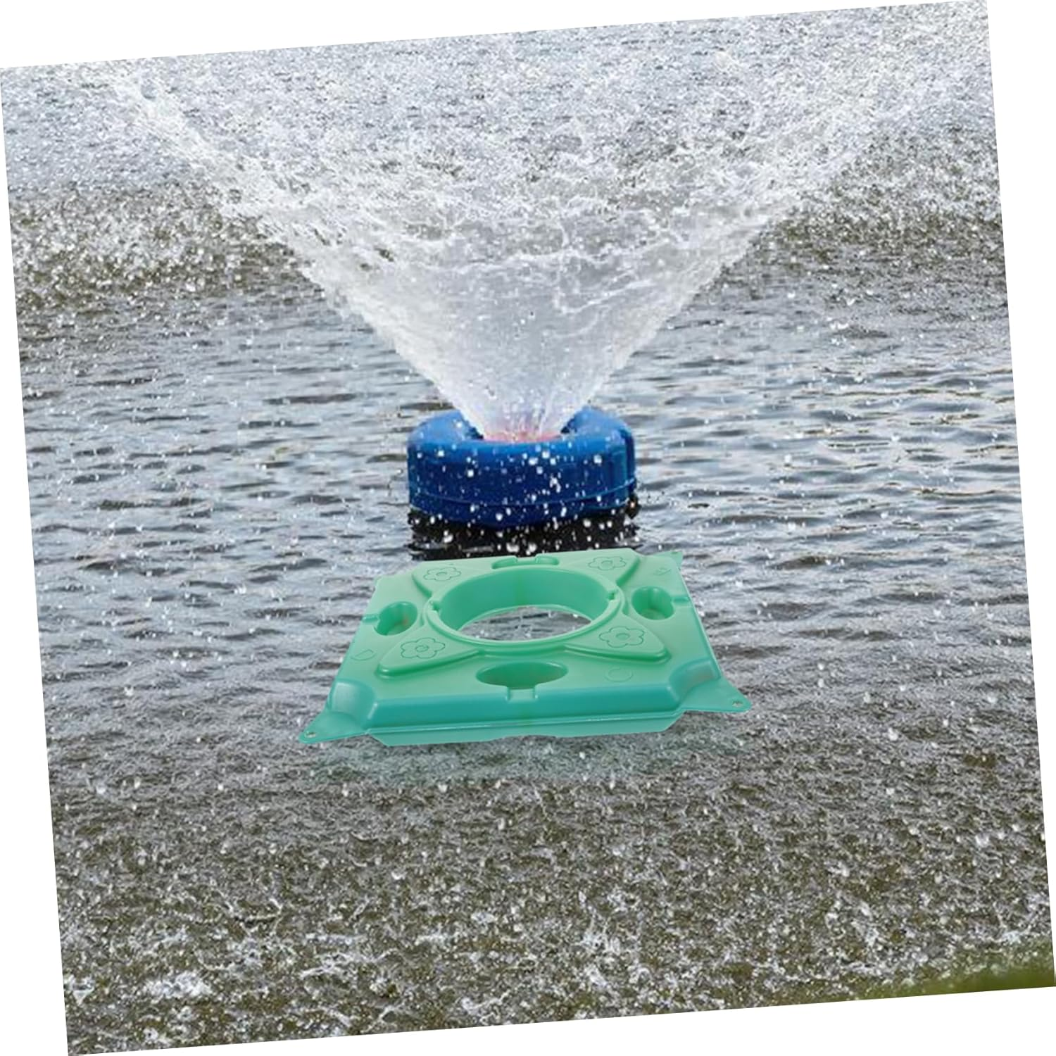 Aquatic Floating Island Pond Planter Hydroponics Floating Wetland Raft Square 33X33X5Cm for Garden Water Plants Ecosystem Landscaping image number 4