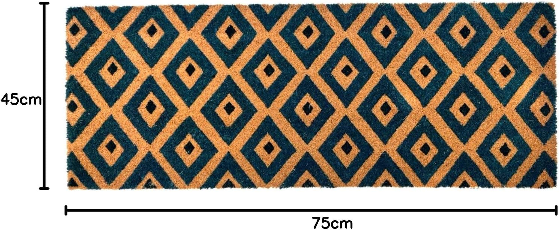 PVC Backed Coir Doormat for Indoor and Outdoor Use with PVC Backing Kimberley Blue (60X90 Cm) image number 6