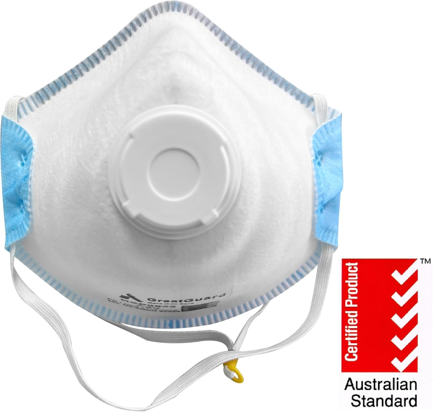 P2 Face Mask Respirator Particulate Disposable Respirator P2 Valved Dust Mask 10 Pack for WOODWORKING PAINTING WELDING GRINDING SANDING RESPIRATOR image number 4