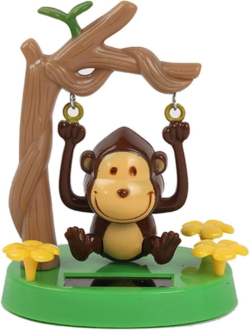 Solar Powered Dancing Monkey, Solar Monkey Swinging Animated Bobble Dancer Solar Powered, Solar Car Dashboard Decor, Cartoon Monkey Swinging Dynamic Auto Ornaments for Office Car Supplies Decoration image number 4