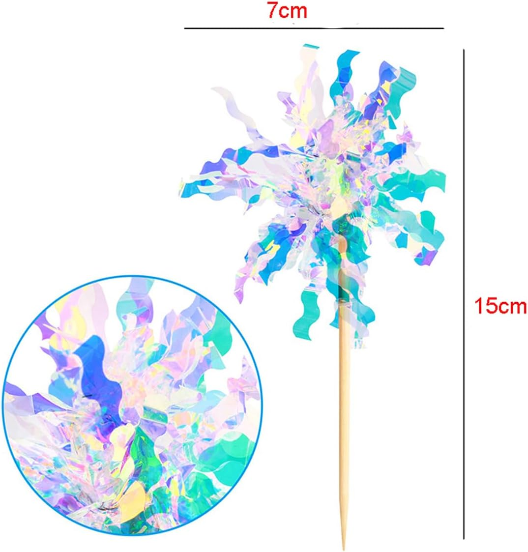 50Pcs Firework Cupcake Toppers Cocktail Food Fruit Toothpick Holiday Cake Decoration Cake Toppers Picks for Christmas Party Birthday Wedding Cake Decoration Party Favors Supplies, Random Color image number 5