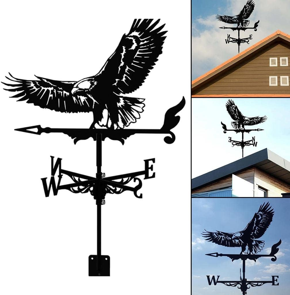 Decorative Weather Vane Garden Mount Yard Stake, Stainless Steel Scene, Eagle image number 2