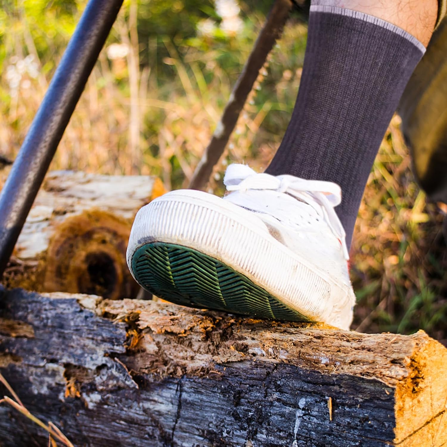 YUEDGE Men'S Cushioned Everyday Work Casual Athletic Crew Socks for Men Mosture Wicking Mens Socks, 5 Pairs image number 5