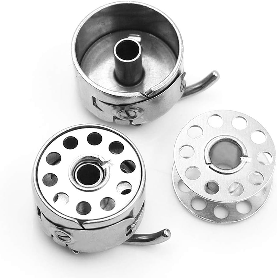 30 Pcs Sewing Machine Bobbins,5 Pcs Bobbin Case for Front Loading,Maxin Stainless Steel Bobbins for Brother, Singer, Janome,Toyata, and Others image number 1