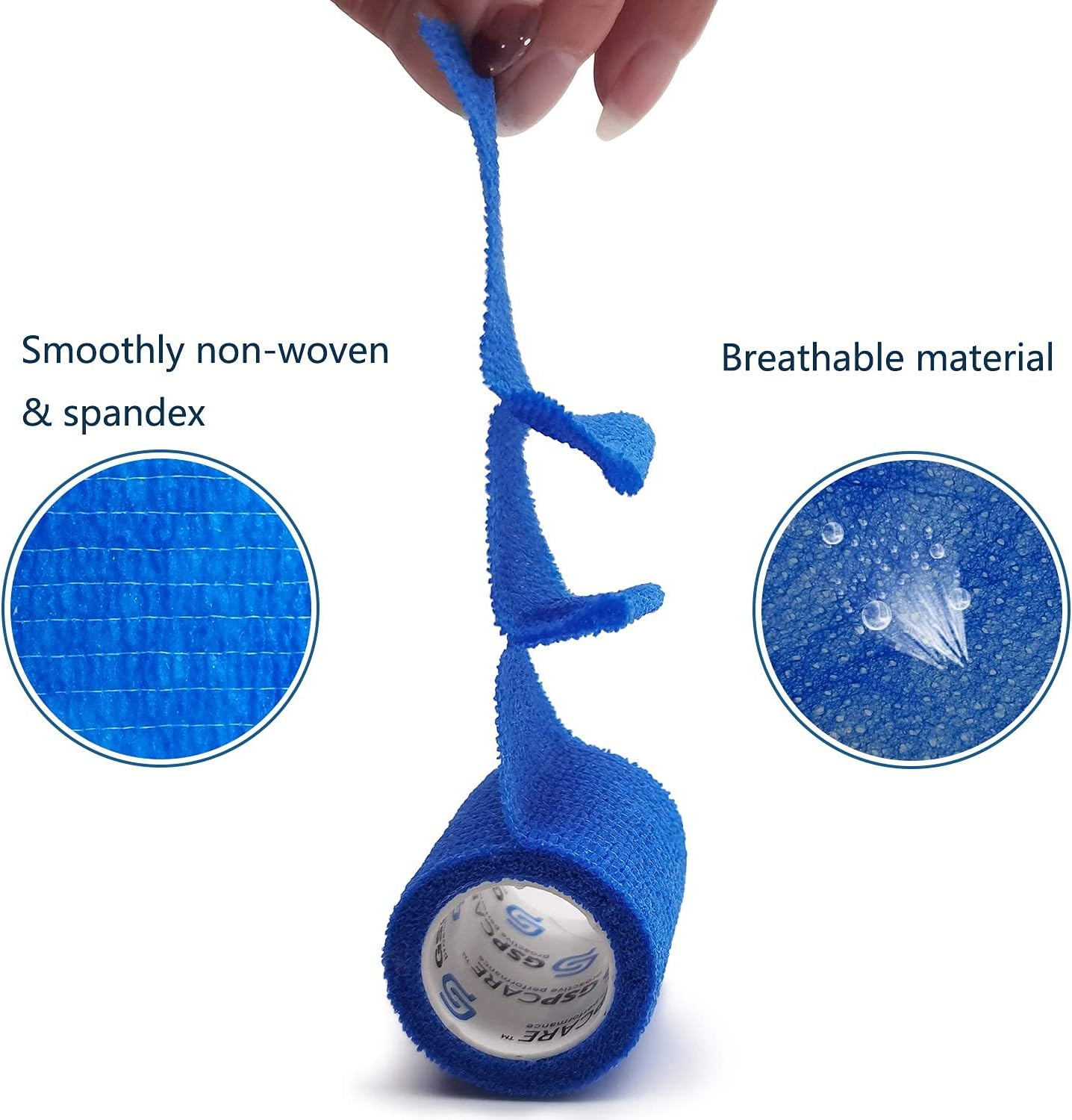 Self Adherent Cohesive Wrap Bandages Non-Woven Bandage Rolls 6 Count 5Cm*4.5M (Black) image number 1