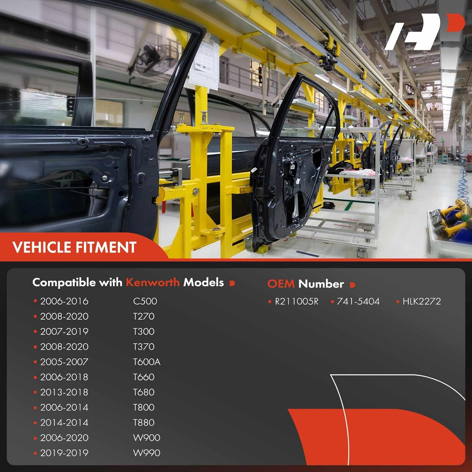 A-Premium Power Window Regulator with Motor Compatible with Kenworth T660 06-18 T680 13-18 T800 06-14 W900 2006-2020 Front Right Passenger Side image number 3
