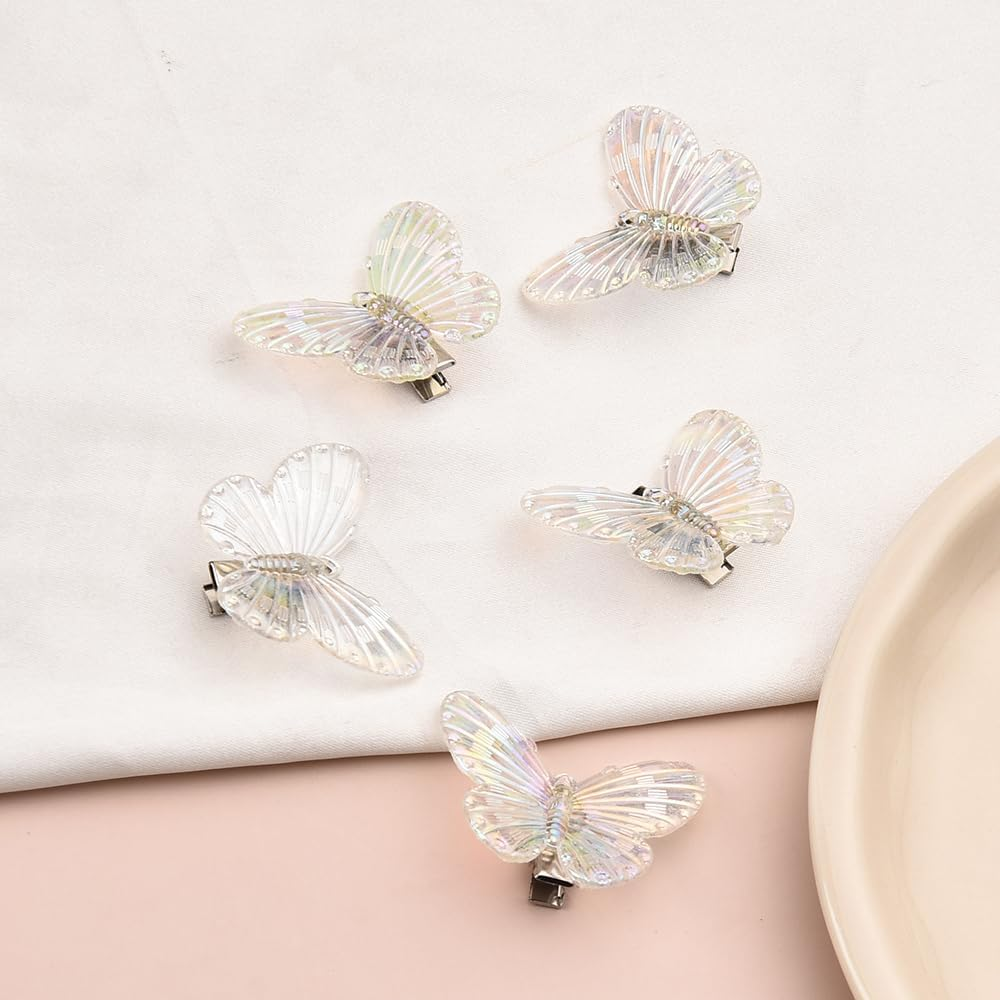 Mini Butterfly Hair Clips for Braids Hair Accessories Barrettes Small Party Hair Decorations Butterflies Hair Clips for Girls Women Performance Prom Festival Tiny Hair Clip Fairy Christmas Hair Clip image number 2