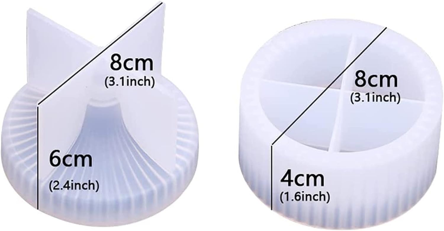 2 X Box Resin Mould, Silicone, Storage Rresin Glass Mould with Lid, Jewellery Box, Silicone Moulds for Resin, DIY round Strips, Resin Moulds image number 3