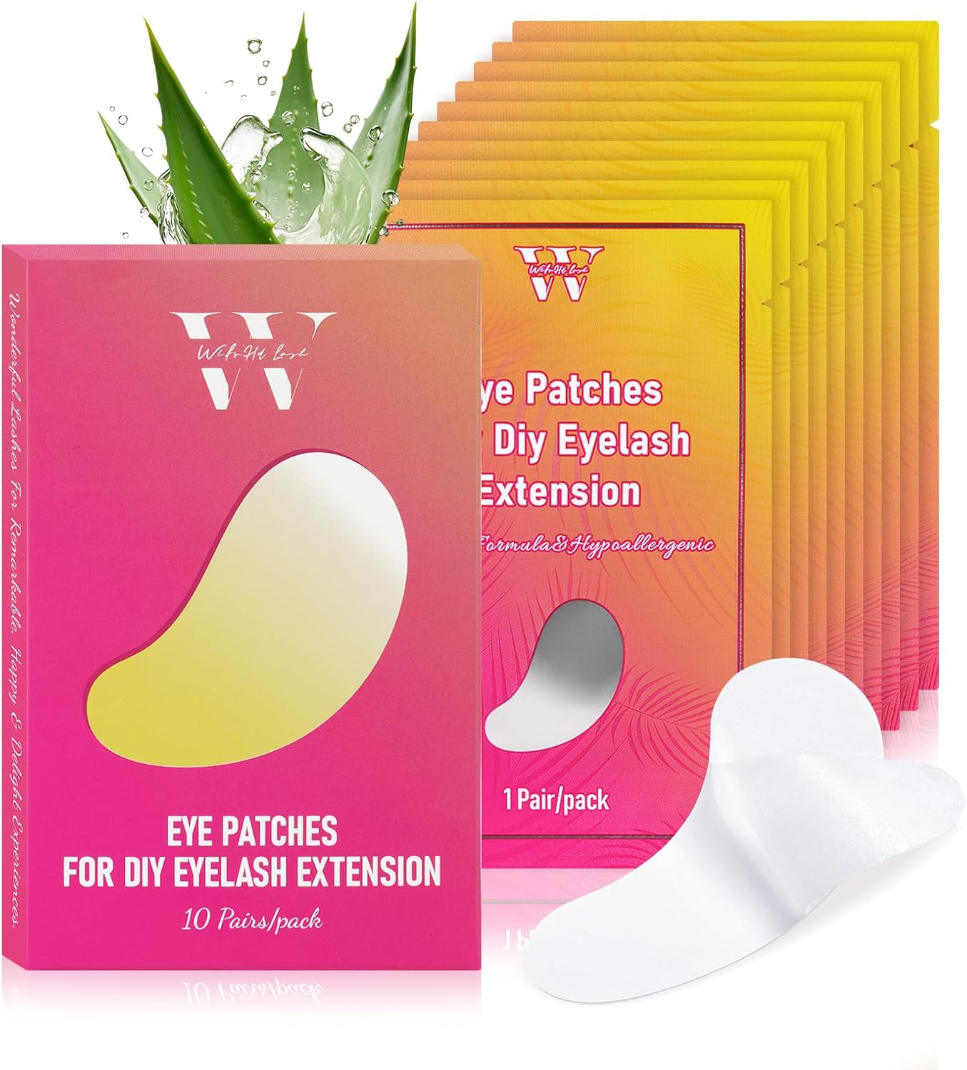 100 Pairs Set under Eye Pads,Eye Pads Lash Extensions,Under Eye Pads for Lash Extensions & Eye Beauty Tools,Gel Eye Patches,Eyelash Pads,Gel Pads Lash Extensions Suitable for Women and Men image number 1