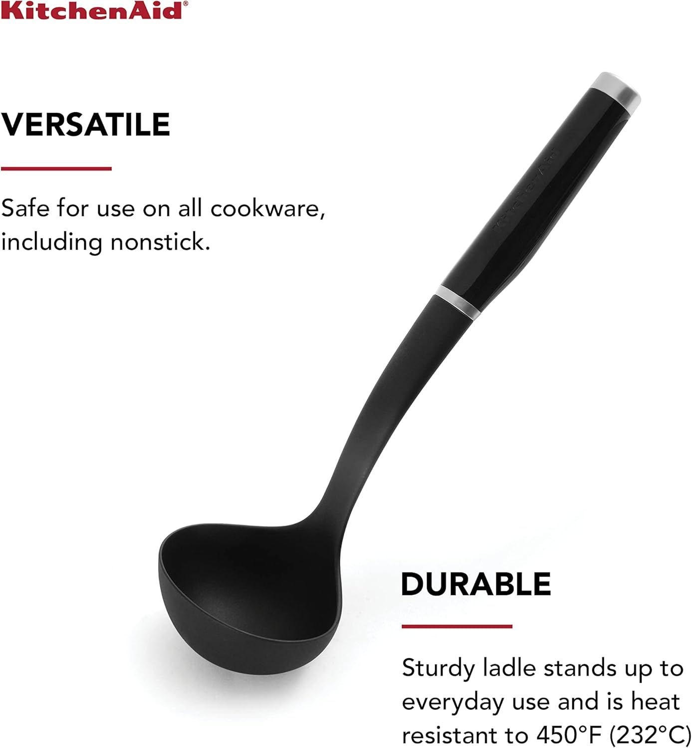 Kitchenaid Classic Soup Ladle, One Size, Black 2 image number 4
