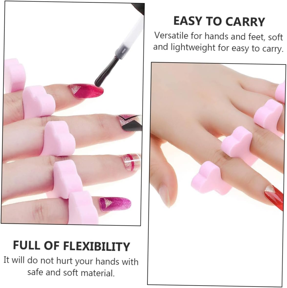 NOLITOY 36Pcs Manicure Finger Divider Toe Splint Nail Tools Accessories Creative Nail Art Separator Sponge Beauty Salon Supplies image number 6