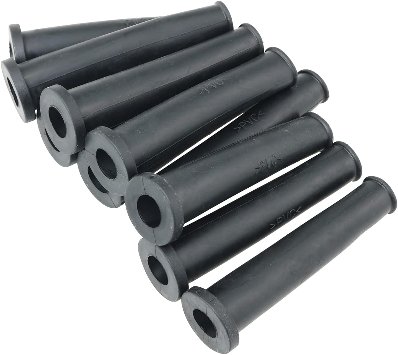 Cord Boot Protector 10PCS PVC Strain Relief Cable Sleeve Hose Rubber Black image number 2