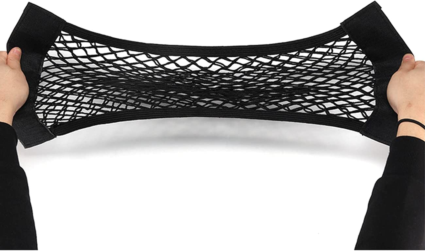 Car Boot Storage Nets,Qnlemon 4 Pack Car Storage Mesh Bag Organiser Car Boot Mesh Bag Cark Trunk Storage Net Car Storage Pockets Closure Car Rear Back Seat Organizer Pockets image number 2
