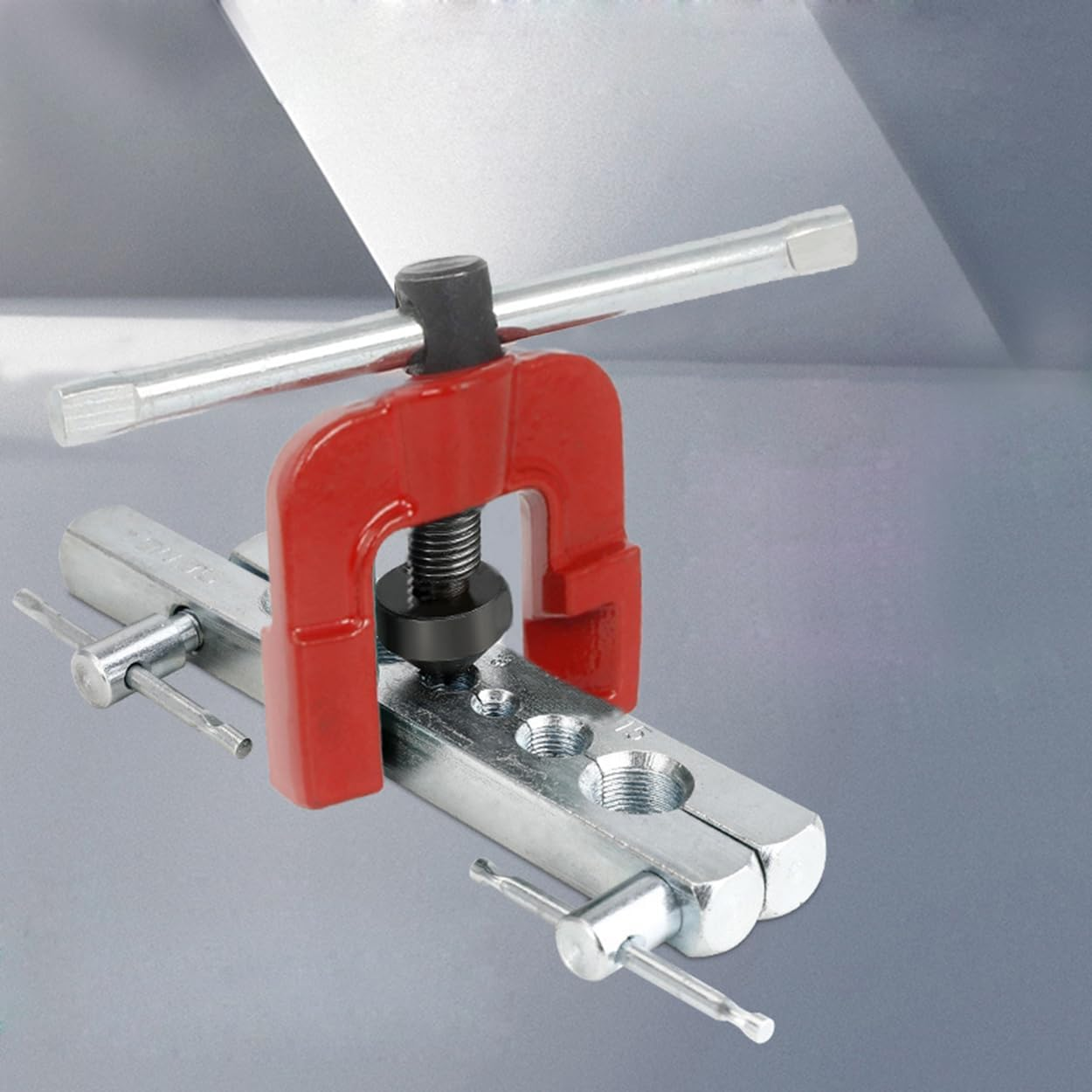 Maizoon Flaring Tool Set Cone and 6-Hole Bar for Tubing Pipe 6 Dies of 3/16-5/8 Inch Kit with Copper Brass Aluminum Mild Steel for Water Gas Refrigeration Brake Line Applications