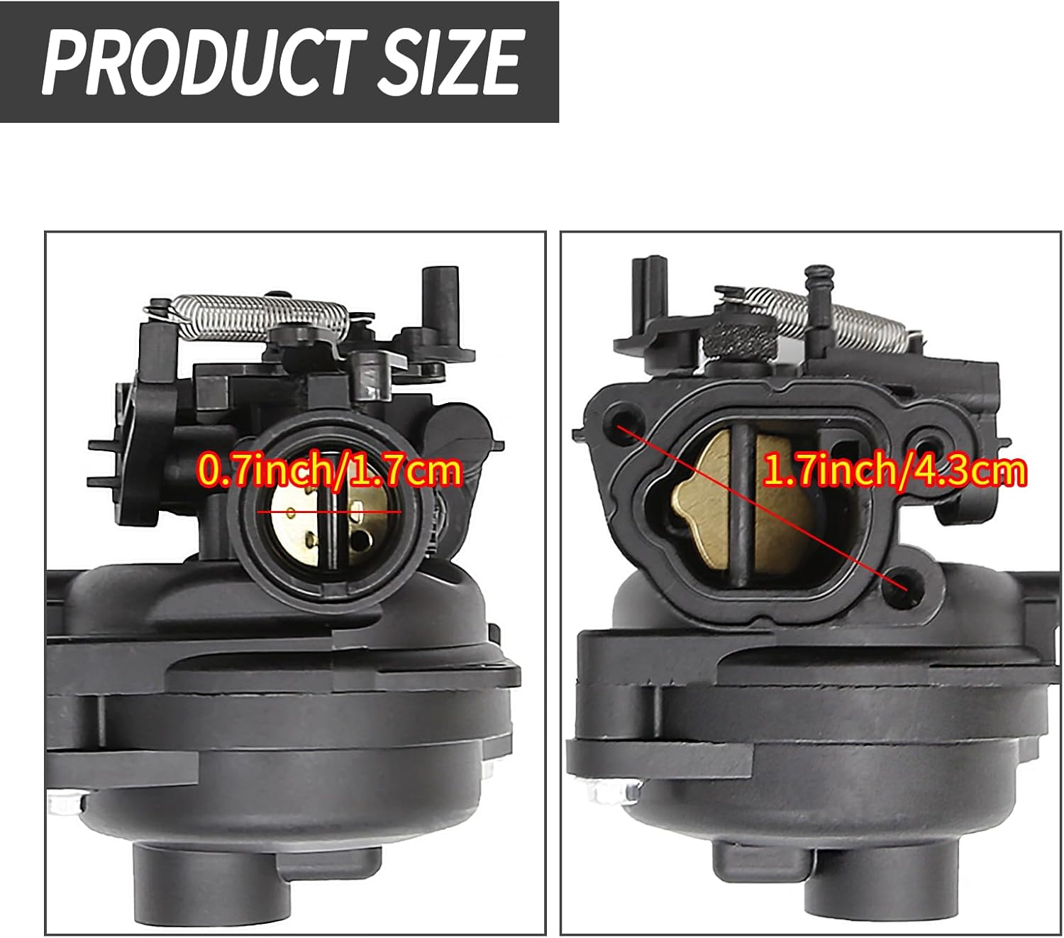 799584 Carburetor Carb Replacement for Brig-G Stratton TB110 09P702 103M02 550EX 625EX 675EX 725EXI, Replace 799583 592361 594057 594058 594529 image number 2