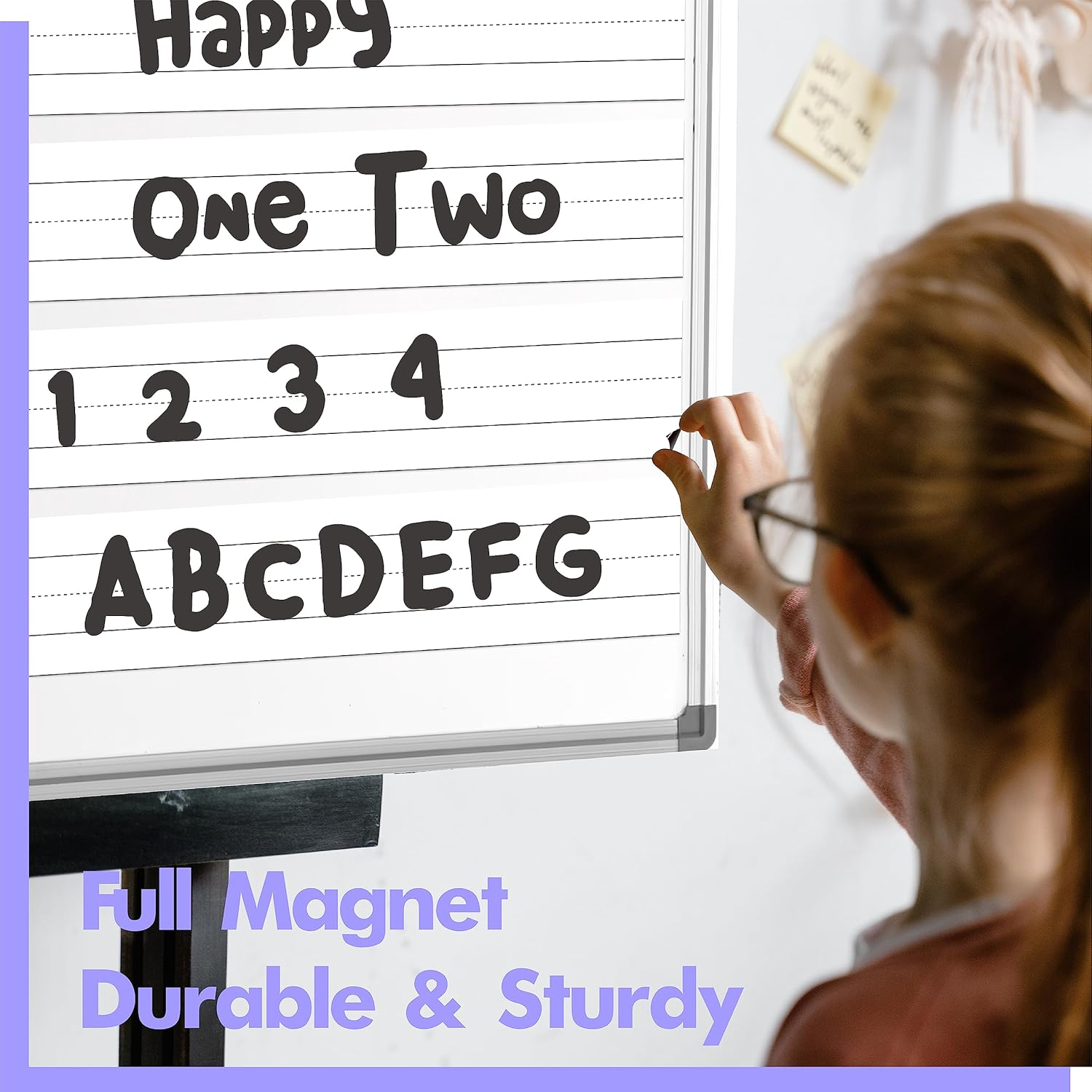 10 Pack Magnetic Sentence Strips, Dry Erase Writing Strip Erasable & Writable Lined Sentence Learning Strip for Classroom Learning Tool School, Office Supplies Whiteboard (17&rdquo; X 3&rdquo;) image number 2