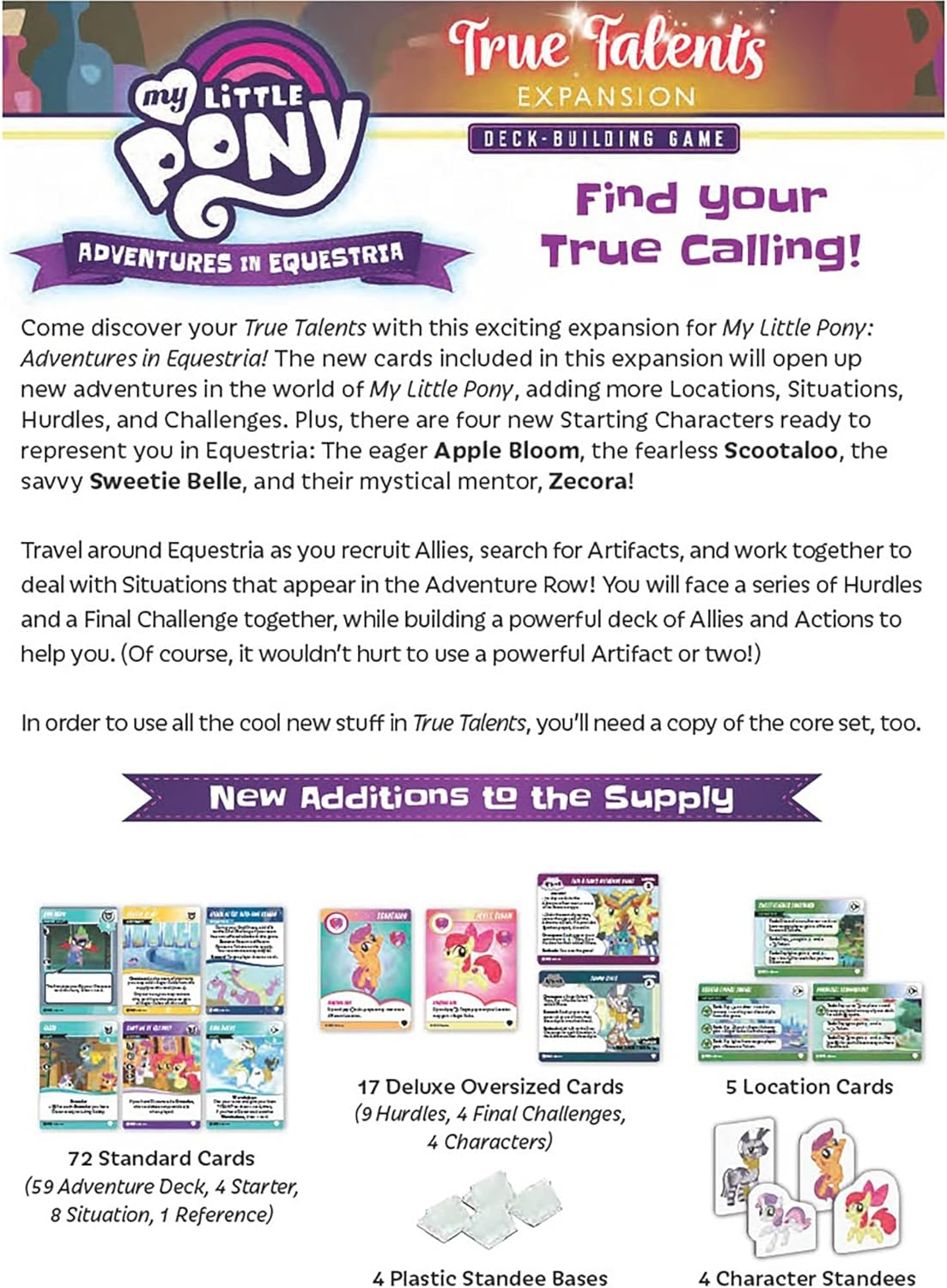 Renegade Game Studios My Little Pony Adventures in Equestria True Talents Expansion Board Game image number 3