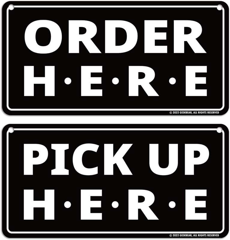 Order Here Pick up Here Sign (Pink)